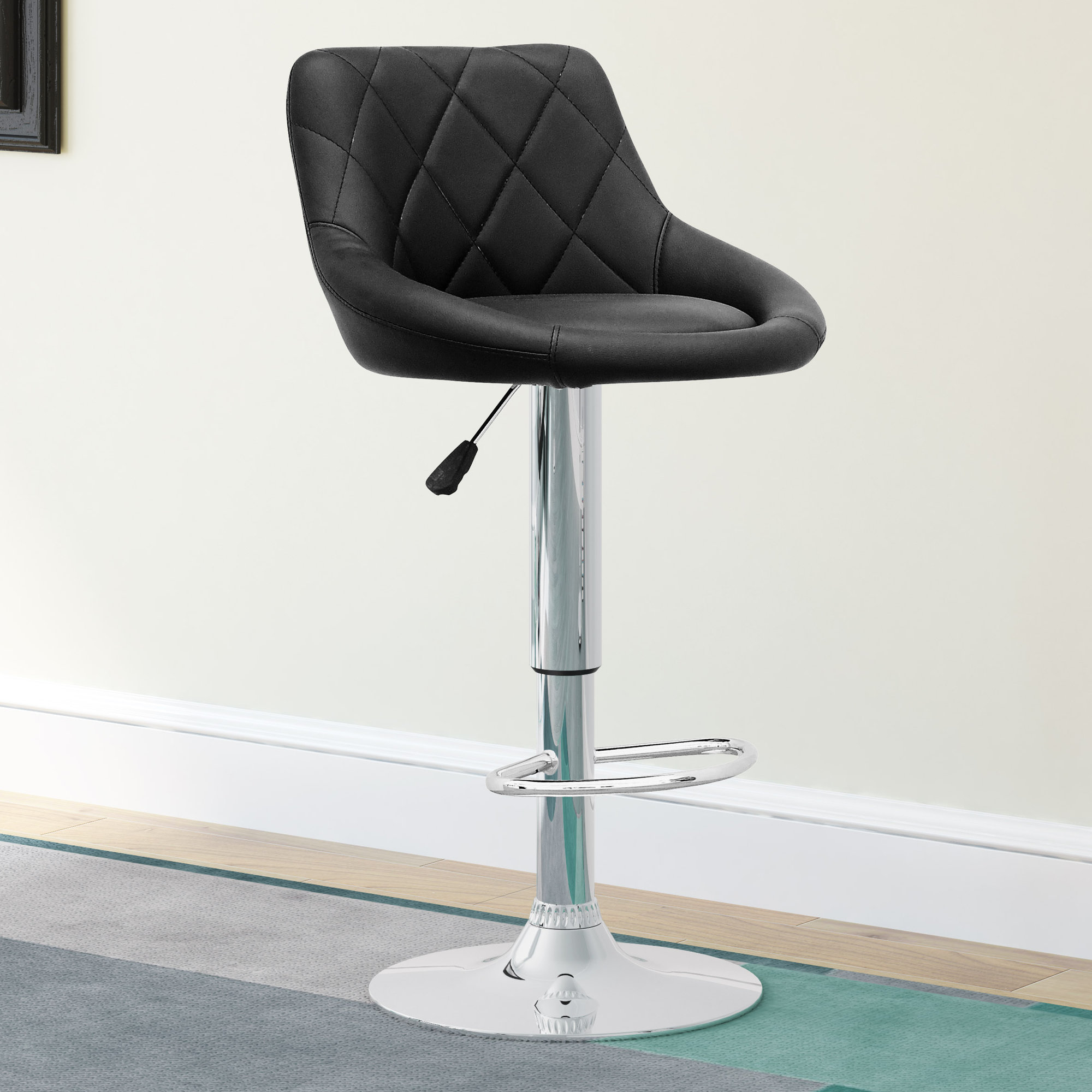 Adjustable Height Swivel Bar Stool & Reviews AllModern